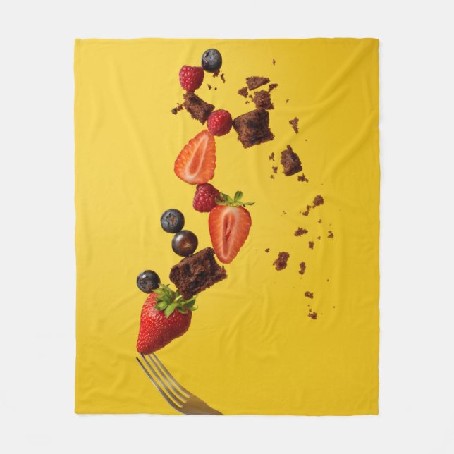 Hübsche Lebensmittel Fleecedecke (Vorderseite)