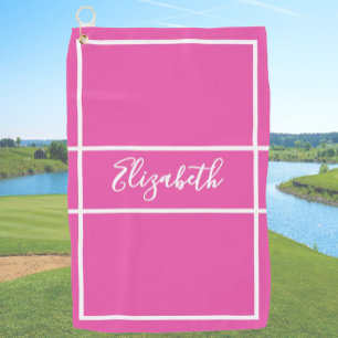 Hübsche, leicht rosa individuelle Name Frauen Golfhandtuch