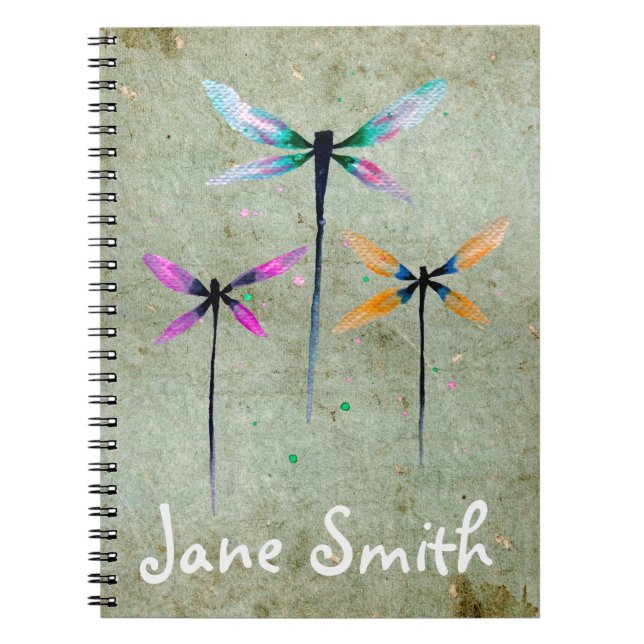 Hübsche Libellen, rustikal Notizblock (Vorderseite)