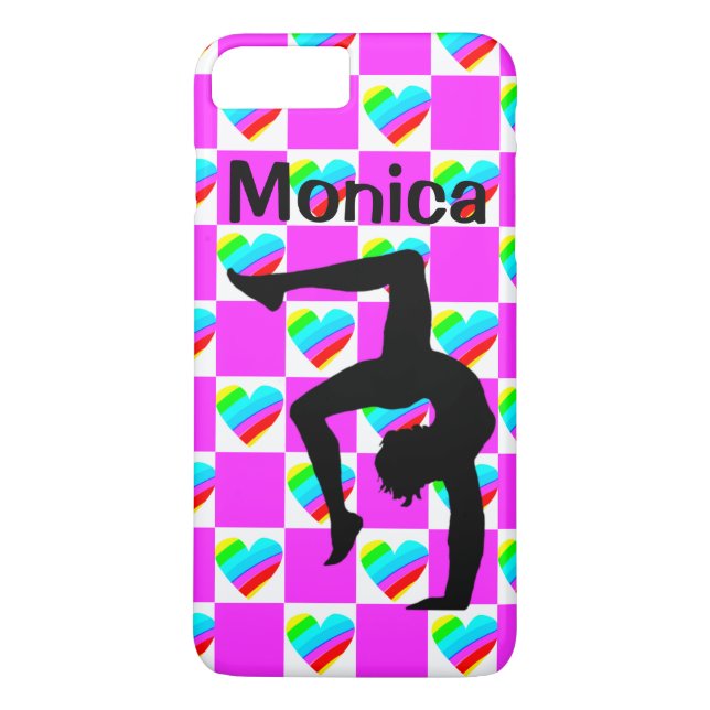 HÜBSCHE LIEBE HERZ PERSONALISIERTER GYMNAST-FALL Case-Mate iPhone HÜLLE (Rückseite)