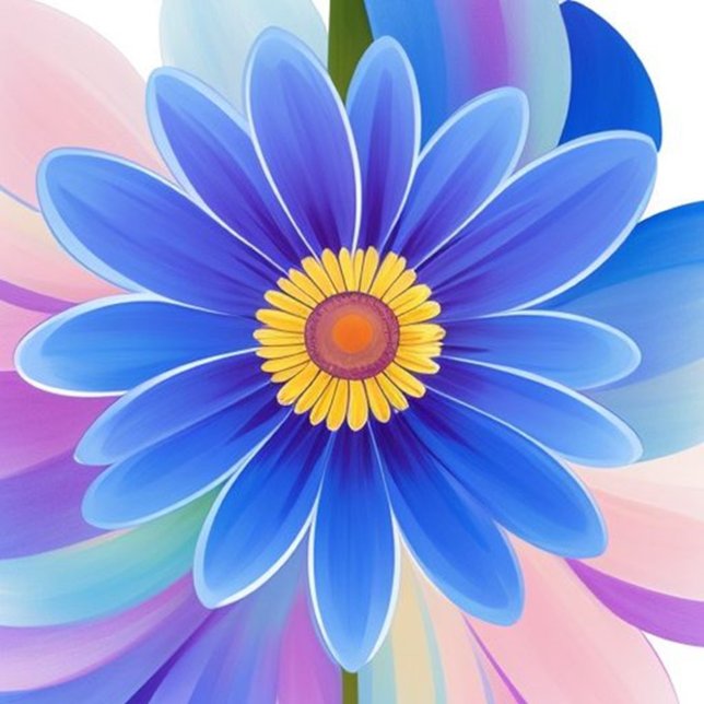 Hübsche Lila Abstrakte Blume Kissen (Beautiful Ai Artwork Abstract Flower!)