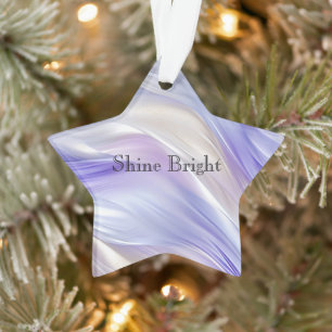Hübsche Lila blaue Perle Weiße Wirbel Ornament