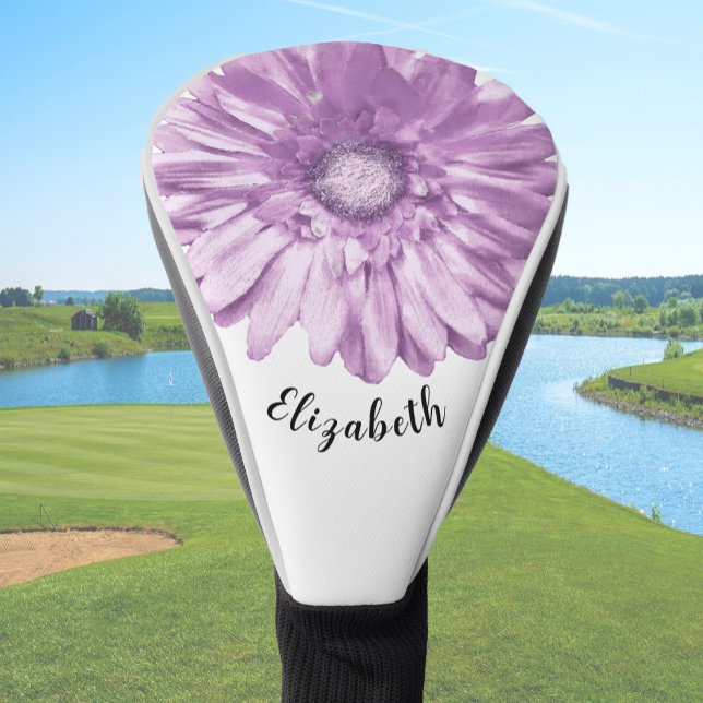 Hübsche lila Blume individuelle Name Damen Golf Headcover (Von Creator hochgeladen)