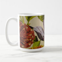 Hübsche Lila Blume Kaffee Tasse