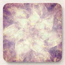 Hübsche Lila Blume Mandala Getränkeuntersetzer