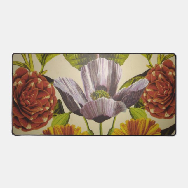 Hübsche Lila Blume Motif Schreibtischunterlage (Vorderseite)