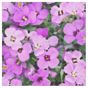 Hübsche Lila Blüten Abstrakte Blume Stoff