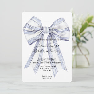 Hübsche Lila Bow-Hochzeit Einladung