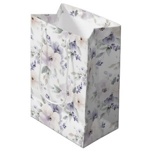 Hübsche lila Elfenbein-Lavendel-Blumen Braut-Dusch Mittlere Geschenktüte