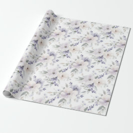 Hübsche Lila Elfenbeinküste Blume Brautparty Geschenkpapier