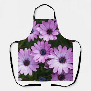Hübsche lila Gänseblümchen-Blume für Frauen Schürze