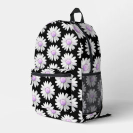 Hübsche Lila Gepunktete Gänseblümchen Bedruckter Rucksack