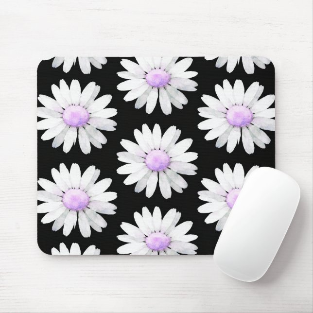 Hübsche Lila Gepunktete Gänseblümchen Mousepad (Mit Mouse)