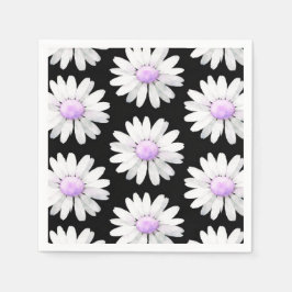 Hübsche Lila Gepunktete Gänseblümchen Serviette