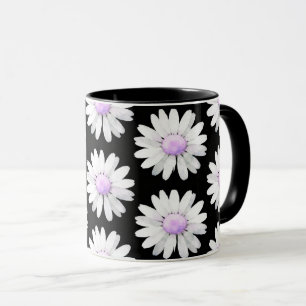 Hübsche Lila Gepunktete Gänseblümchen Tasse