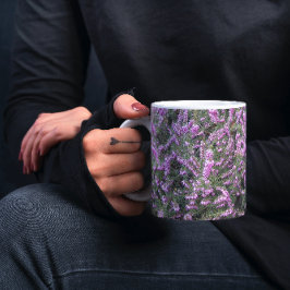Hübsche Lila Heather Floral Kaffeetasse