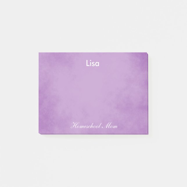 Hübsche Lila Homeschool-Mama Post-it Klebezettel (Vorderseite)