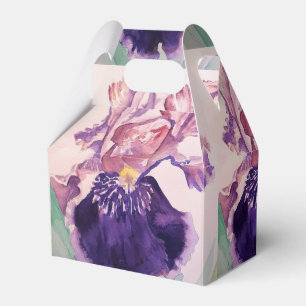 Hübsche lila Iris-Blumen-Geburtstagstorte-Geschenk Geschenkschachtel