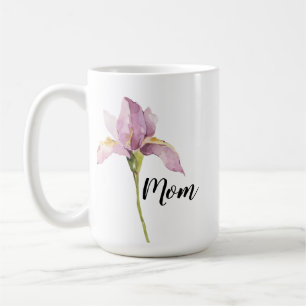 Hübsche Lila Iris Floral Tasse für sie