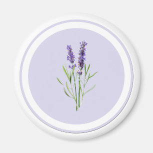 Hübsche Lila Lavendel-Blume Magnet