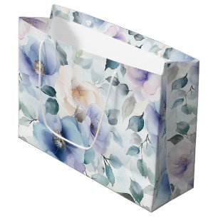 Hübsche lila Lavendel weiße Blumen Brautdusche Große Geschenktüte