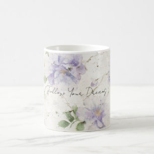 Hübsche lila Lavendelblüten Kaffeetasse