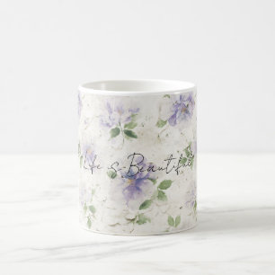 Hübsche lila Lavendelblüten Kaffeetasse