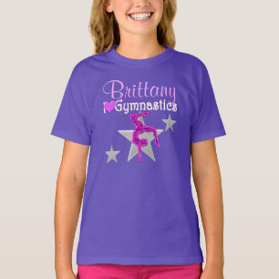 HÜBSCHE LILA PERSONALISIERTE GYMNASTICS APPARAT T-Shirt