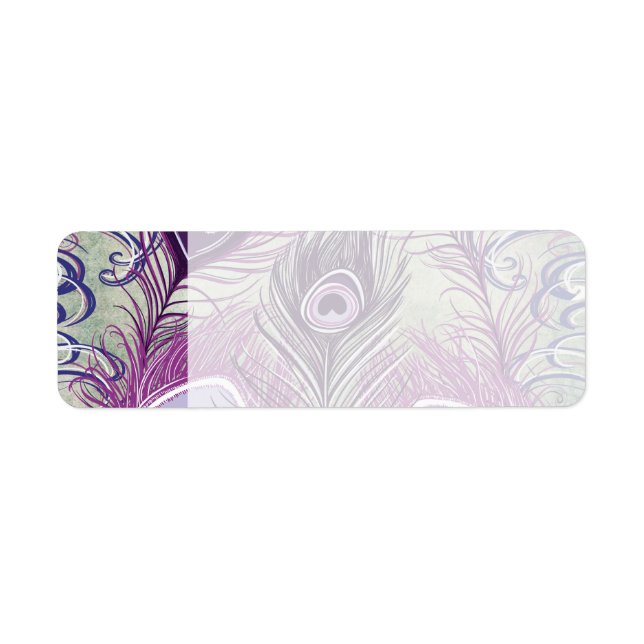 Hübsche Lila Pfauenfedern Elegantes Design (Vorne)