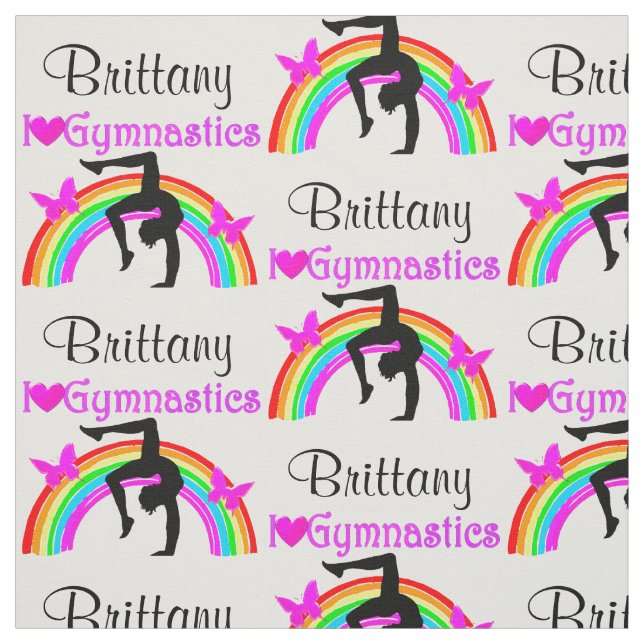 HÜBSCHE LILA RAINBOW GYMNASTIK FABRIK STOFF (Muster)