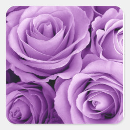 Hübsche Lila Rose Herz-Aufkleber