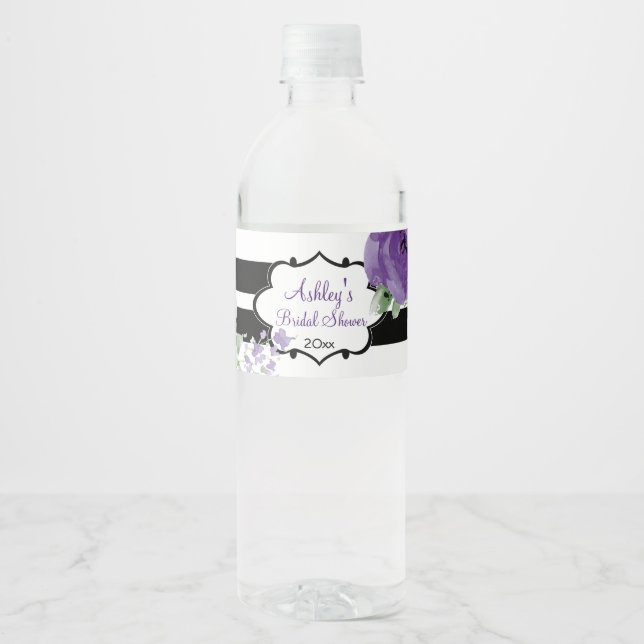 Hübsche Lila Rose und Streifen (Vorderseite)