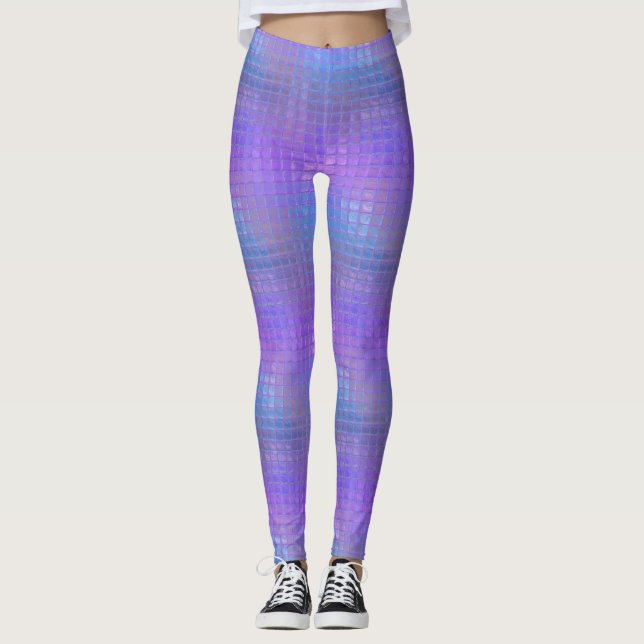 Hübsche Lila Schimmer Glamour Girl Leggings (Vorderseite)
