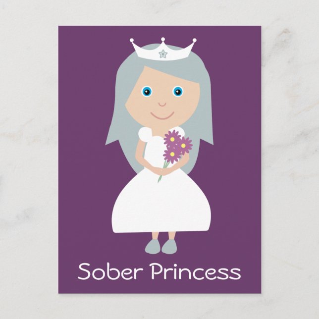 Hübsche lila Sober Princess Postkarte (Vorderseite)