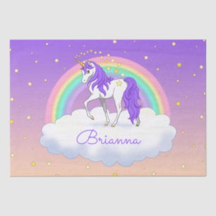 Hübsche Lila süße Träume Regenbogen Unicorn Seidenpapier