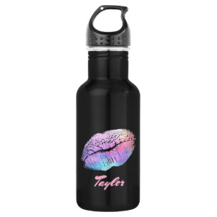 Hübsche Lila und blaue Neapel Lipno Kiss Edelstahlflasche