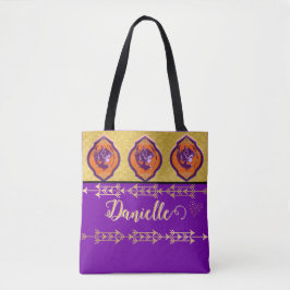 Hübsche Lila und goldene Fairy Custom Tasche