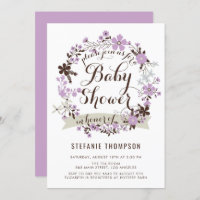 Hübsche Lila und graue Blütendusche