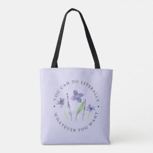 Hübsche Lila und Lavender Wasserfarben-Wildblume Tasche