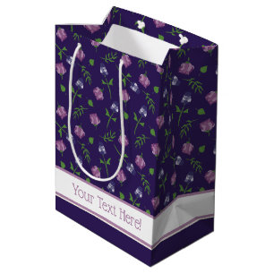 Hübsche Lila und rosa Rosen Rosenknospe, Blumendru Mittlere Geschenktüte