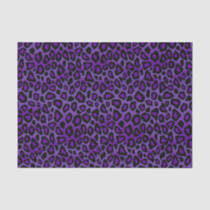 Hübsche Lila und schwarze Leopardendrucke Seidenpapier