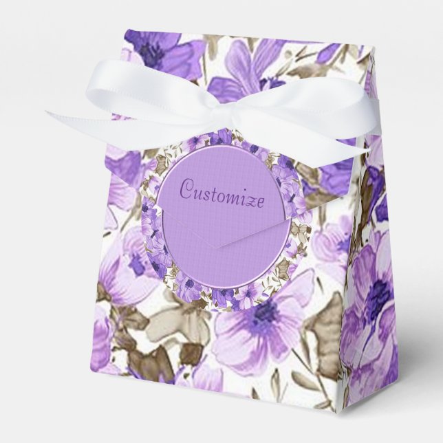 Hübsche Lila und weiße Blumenzelt - Gesichtskasten Geschenkschachtel (Vorderseite)
