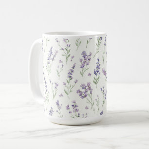 Hübsche lila weiße Blumen Brautparty Kaffeetasse