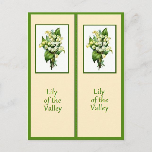 Hübsche Lily of the Valley Lesezeichen Postkarte (Vorderseite)