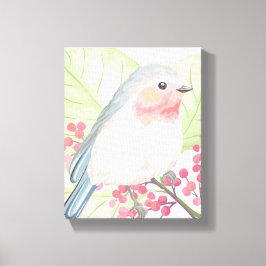Hübsche Little Pastel Bird Canvas Leinwanddruck
