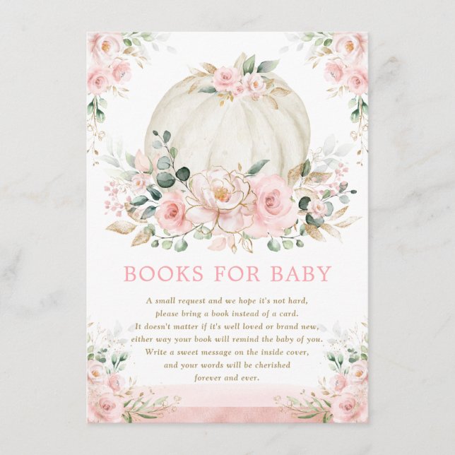 Hübsche Little Pumpkin Rose Gold Books für Baby Begleitkarte (Vorderseite)