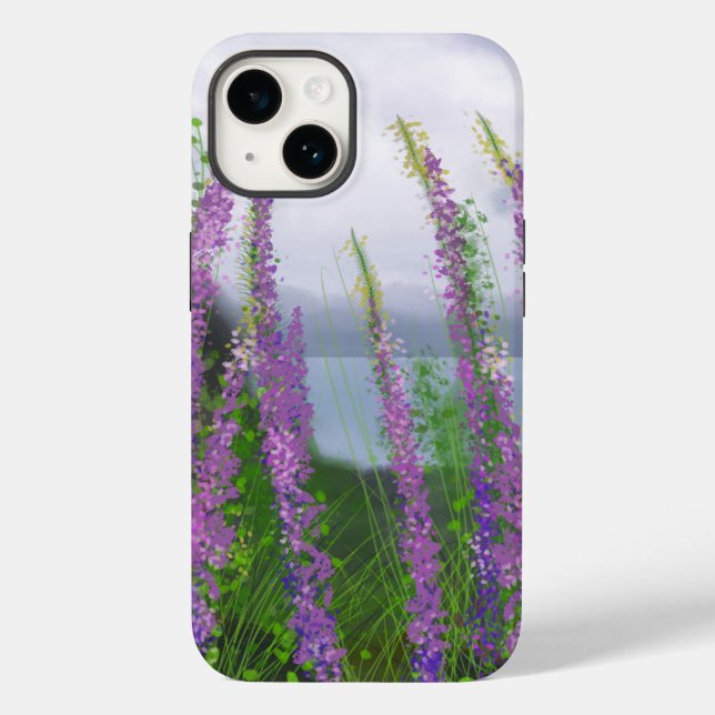 Hübsche Lupine-Blume am See Case-Mate iPhone 14 Hülle (Rückseite)