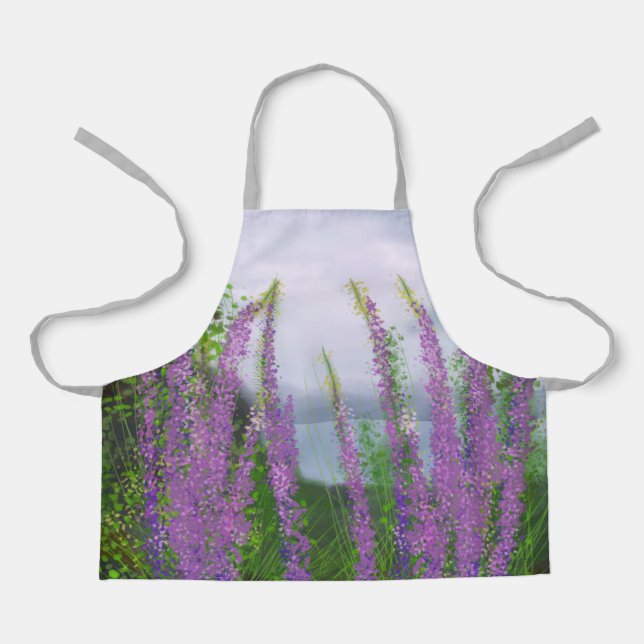 Hübsche Lupine Blume am See Kleine Schürze (Vorderseite)