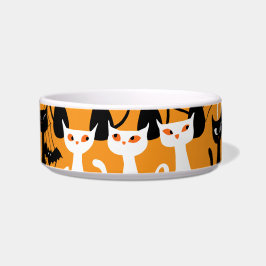 Hübsche, lustige Halloween Katzen Schwarz-weiß ora Napf