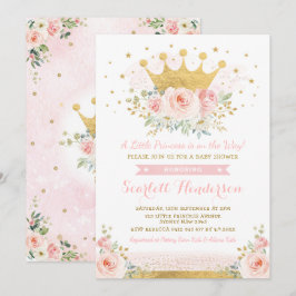 Hübsche Mädchen-Dusche Prinzessin-Baby erröten Einladung